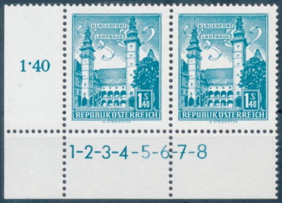 Briefmarke mit Symbolzahl(en)